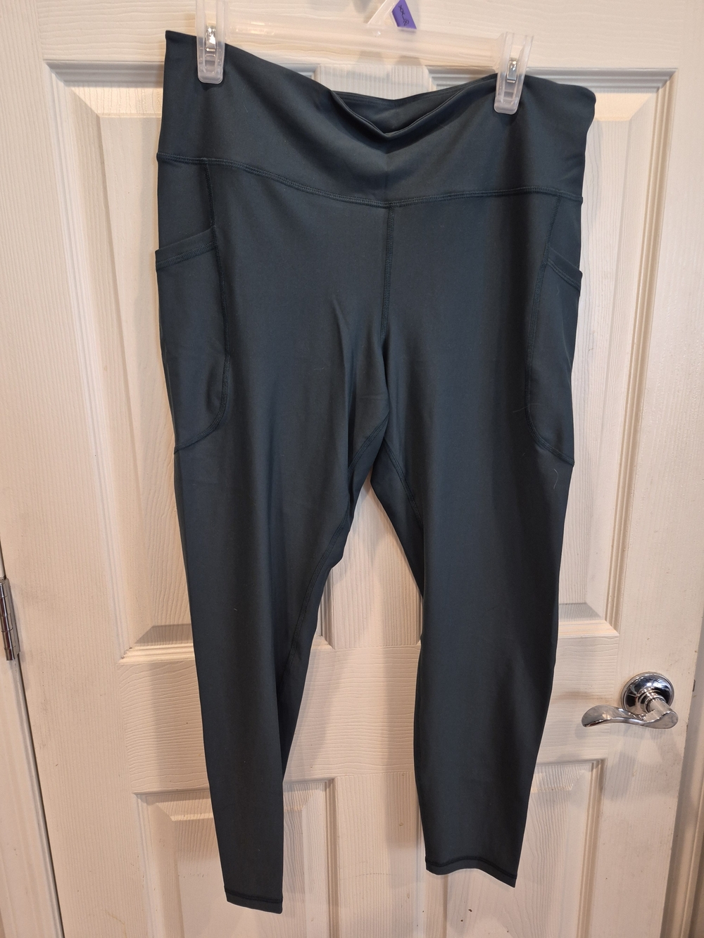 High-Waist Pocket Active Leggings — Dark Teal